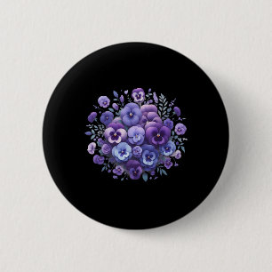 Heimerheimer Paarse Bloemkool Pansy Dementia Heime Ronde Button 5,7 Cm