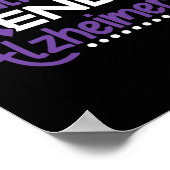 Heimerheimer Walk Dementia Warrior Paarse lint A Poster (Hoek)