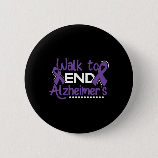 Heimerheimer Walk Dementia Warrior Paarse lint A Ronde Button 5,7 Cm (Voorkant)