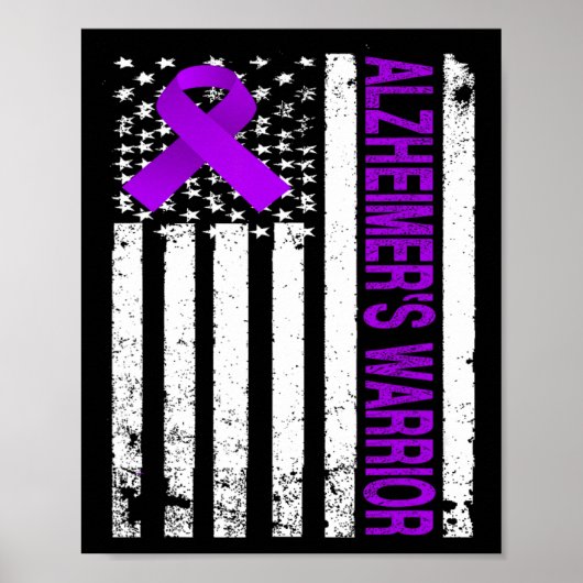 Heimerheimer Warrior Awareness - Amerikaanse vlag Poster (Voorkant)