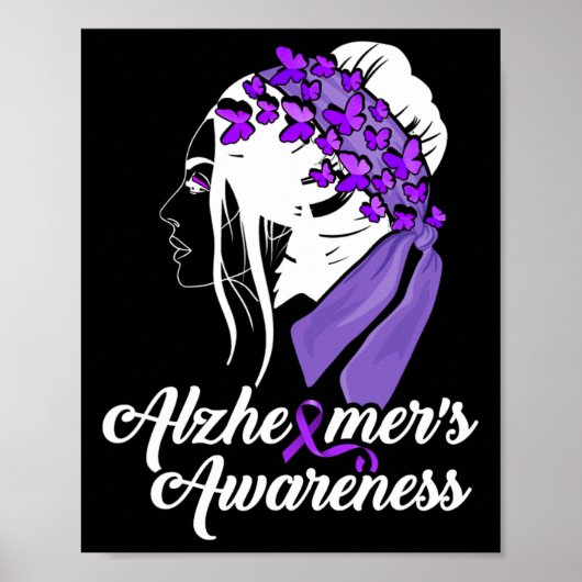Heimerheimer's Awareness Vrouwen Vlinder Poster (Voorkant)