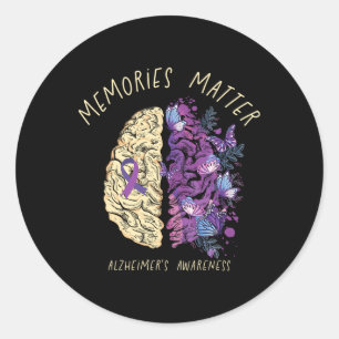 Heimerheimer's Dementia Awareness Support Brain Me Ronde Sticker