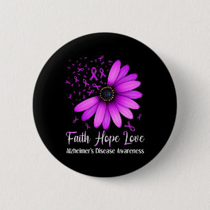 Heimerheimer's Disease Awareness Faith Hope Love P Ronde Button 5,7 Cm