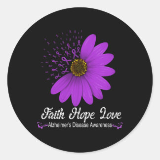 Heimerheimer's Disease Awareness Faith Hope Love P Ronde Sticker