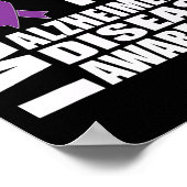 Heimerheimer's Disease Awareness Paarse Ribbon Sup Poster (Hoek)