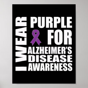 Heimerheimer's Disease Awareness Paarse Ribbon Sup Poster