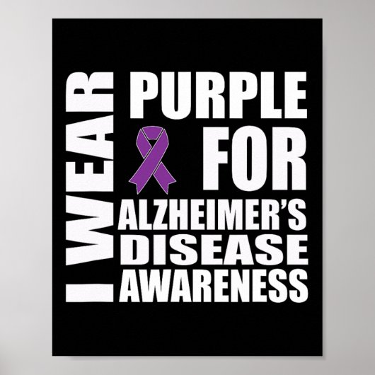 Heimerheimer's Disease Awareness Paarse Ribbon Sup Poster (Voorkant)