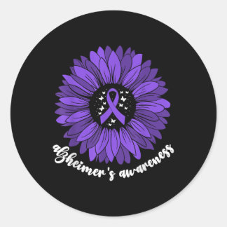 Heimers Awareness Month voor vrouwen Paarse Heimer Ronde Sticker