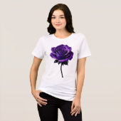 Heimers Awareness Paarse Roos _1 Tri-Blend Shirt (Voorkant volledig)