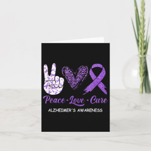 Heimers Awareness Peace Love Cure Leopard Kaart
