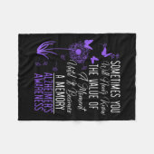 Heimers Disease Awareness Dementia I Draag Paarse Fleece Deken (Voorkant (Horizontaal))