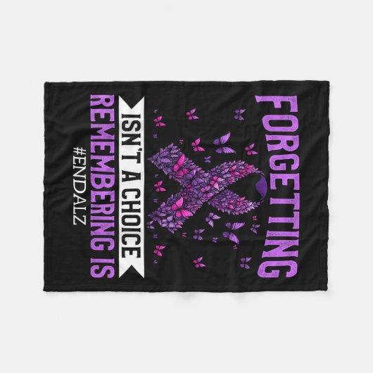 Heimers Shirt Remembering Support Heimers Awarenes Fleece Deken (Voorkant (Horizontaal))