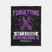 Heimers Shirt Remembering Support Heimers Awarenes Fleece Deken (Voorkant)