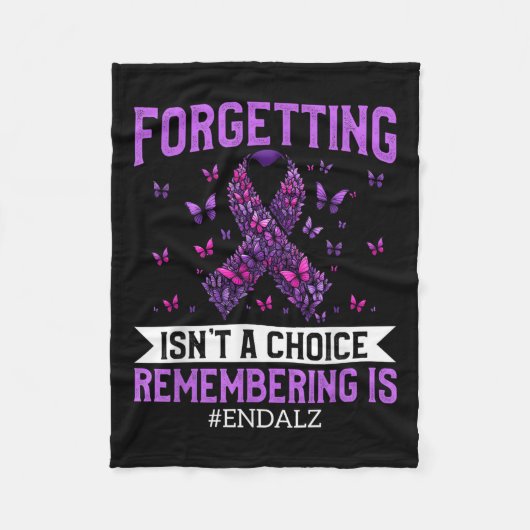 Heimers Shirt Remembering Support Heimers Awarenes Fleece Deken (Voorkant)