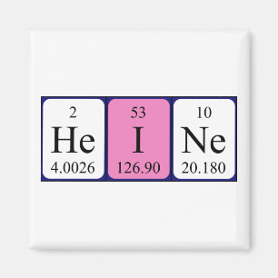 Heine periodiek table name magnet