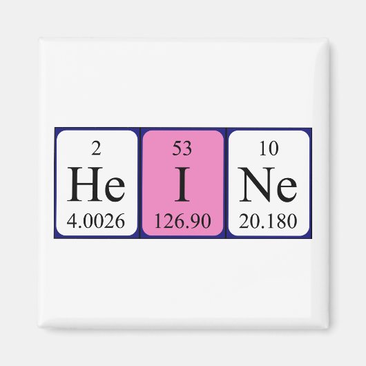 Heine periodiek table name magnet (Voorkant)
