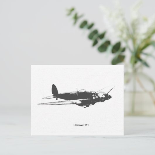 Heinkel HE111 Briefkaart (Staand voorkant)