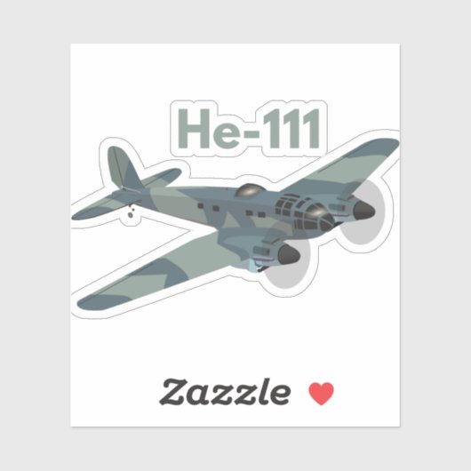 Heinkel He 111 Duits WW2-vliegtuig Sticker (Vel)