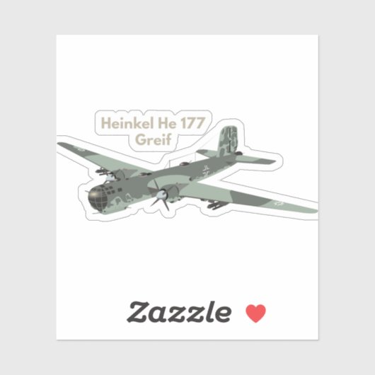 Heinkel He 177 Duits WW2-vliegtuig Sticker (Vel)