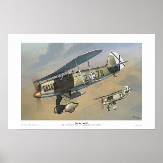 Heinkel He-51B Poster (Voorkant)