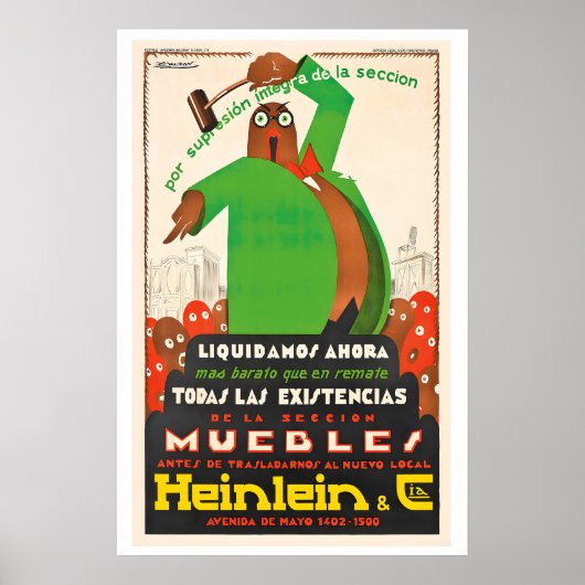 Heinlein & Cia Vintage Advertising Poster by (Voorkant)