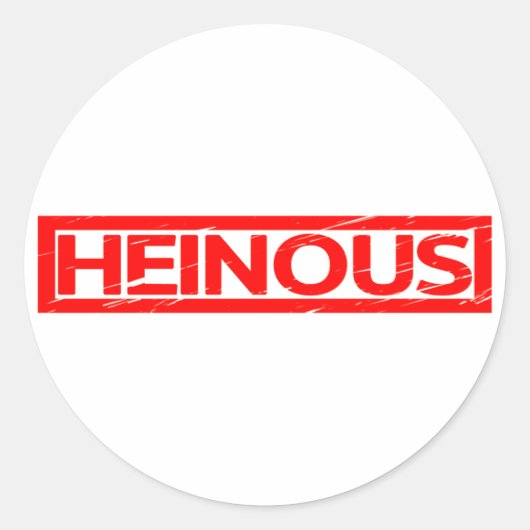 Heinous Stamp Ronde Sticker (Voorkant)