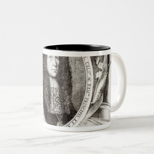 Heinrich Ignaz Franz von Biber Tweekleurige Koffiemok (Voorkant rechts)