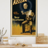 Heinrich Keller "verliest zijn hoofd" magie Poster (Keuken)