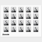 Heinrich Rudolph Hertz Vierkante Sticker (Vel)
