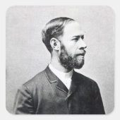 Heinrich Rudolph Hertz Vierkante Sticker (Voorkant)