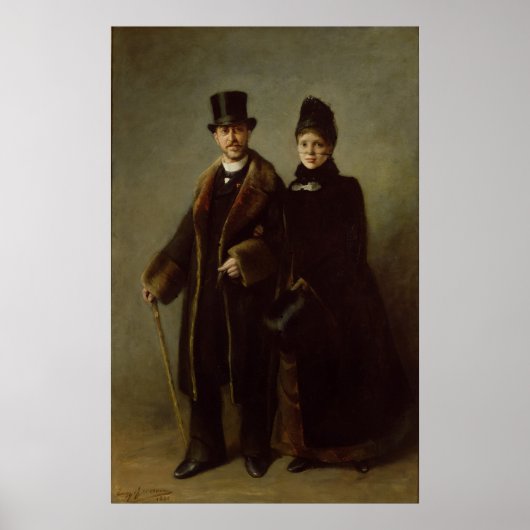 Heinrich Schliemann en zijn vrouw Poster (Voorkant)