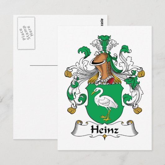Heinz Family Crest Briefkaart (Voorkant / Achterkant)