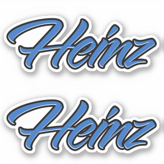 Heinz Name blue Aufkleber Sticker Stickerset (Voorkant)