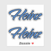 Heinz Name blue Aufkleber Sticker Stickerset (Vel)