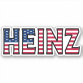 Heinz Name Vorname USA Sticker Stickerset (Voorkant)
