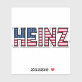 Heinz Name Vorname USA Sticker Stickerset (Vel)