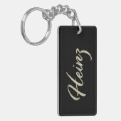 Heinz Name whitegold Schlüsselanhänger Anhänger Sleutelhanger (Voorkant Links)