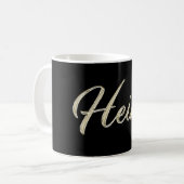 Heinz Name whitegold Tasse Teetasse Kaffeetasse Koffiemok (Voorkant links)