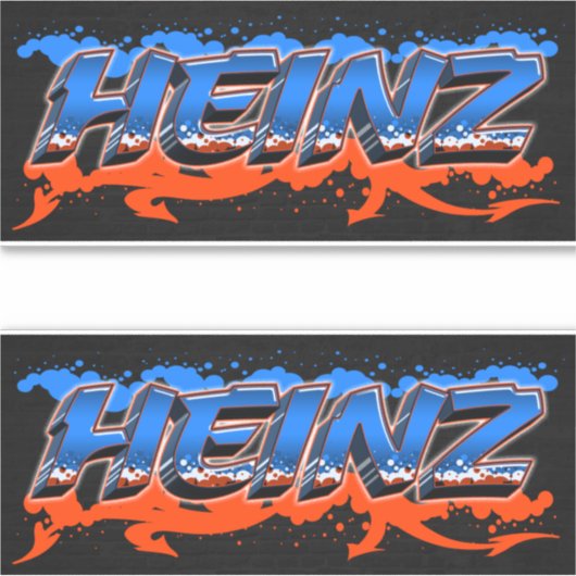 Heinz Vorname Name Graffiti Aufkleber Sticker (Voorkant)