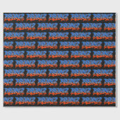 Heinz Vorname Name Graffiti blue orange Cadeaupapier (Vlak)
