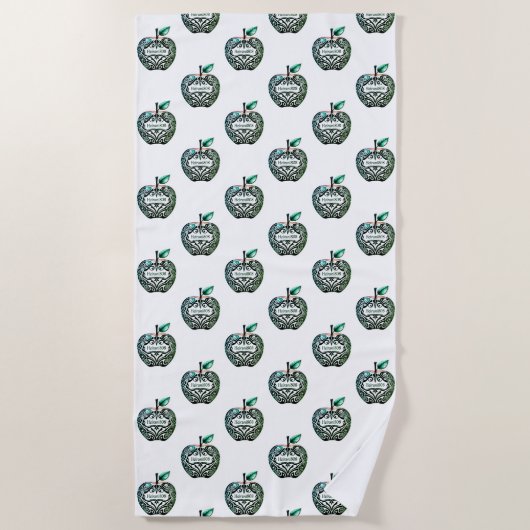 Heirani808 Island Tropical Tribal Appeldeken Strandlaken (Voorkant)