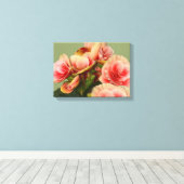 Heirloom Begonias 2 Canvas Afdruk (Insitu (Houten vloer))