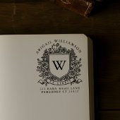 Heirloom Bookplate Stamp Custom Family Crest Rubberstempel