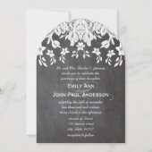 Heirloom Chalkboard en Lace Elegant Wedding Kaart (Voorkant)