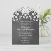 Heirloom Chalkboard en Lace Elegant Wedding Kaart (Staand voorkant)