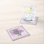 Heirloom Cup & Rattle on Paarse Achtergrond Kartonnen Onderzetters (Insitu)