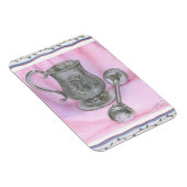 Heirloom Cup & Rattle on Paarse Achtergrond Magneet (Rechterzijde)