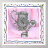 Heirloom Cup & Rattle on Paarse Achtergrond Poster (Voorkant)