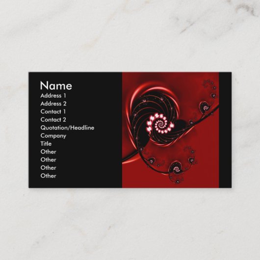 Heirloom Cute Abstract Natuur Patroon Visitekaartje (Voorkant)