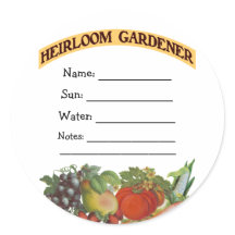 Heirloom Gardener Custom Seed Packet Stickers